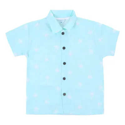 Camisa Manga Curta Infantil Gijo Estampa Palmeiras