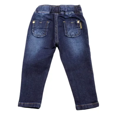 Calça Jeans Bebê Mackvanny Lycra Detalhe Estampado