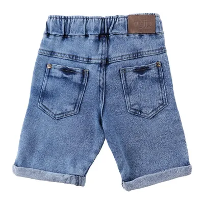 Bermuda Jeans Infantil Gijo Kids Com Cadarço E Barra Virada Bermuda Jeans Infantil Gijo Kids Com Cadarço E Barra Virada