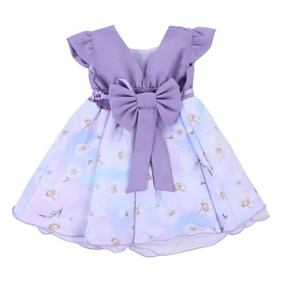 Vestido Bebê Planeta Rosa Estampa Flores E Borboletas Vestido Bebê Planeta Rosa Estampa Flores E Borboletas