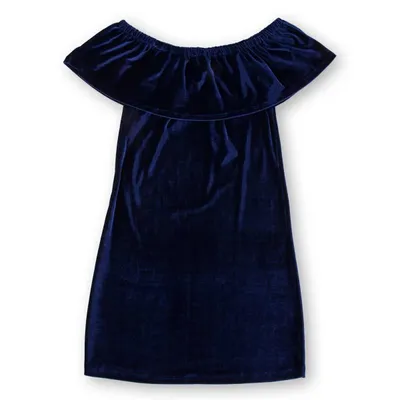 Vestido Juvenil Pami Veludo Ombro A Ombro Babado Ciganinha Vestido Juvenil Pami Veludo Ombro A Ombro Babado Ciganinha