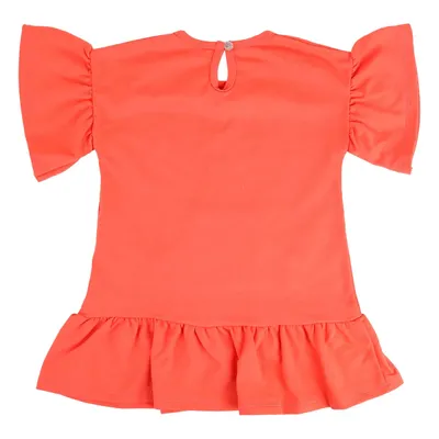 Vestido Manga Curta Color Mini Com Estampa E Bolso Frontal