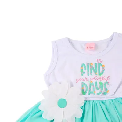 Conjunto Infantil Color Mini Blusa Cavada + Saia De Tule