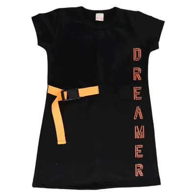 Vestido Infantil Color Girl Moletom Estampa Dreamer