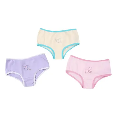 Kit Calcinha Caleçon Tampinha 03 Peças Strass Sortido Menina Kit Calcinha Caleçon Tampinha 03 Peças Strass Sortido Menina