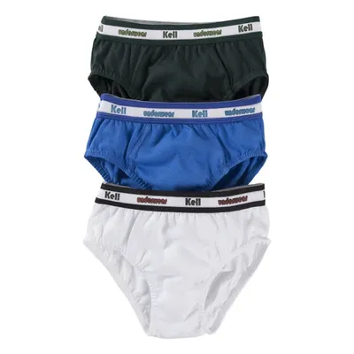 Kit Cueca Infantil Kellynha Com 03 Peças Elástico Cós Sortido Kit Cueca Infantil Kellynha Com 03 Peças Elástico Cós Sortido