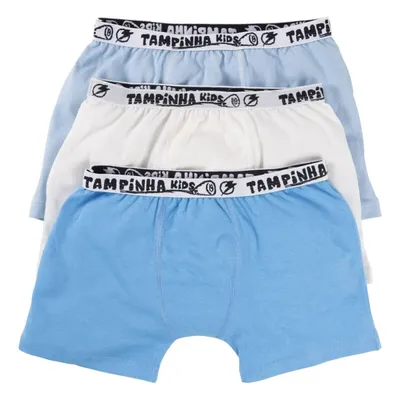 Kit Cueca Infantil Tampinha Boxer Algodão - 3 Peças
