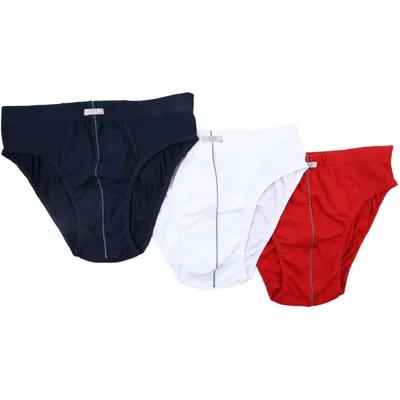 Kit Cueca Papai 03 Peças Lisa Com Vies Sortida 11354