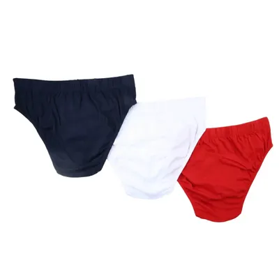 Kit Cueca Papai 03 Peças Lisa Com Vies Sortida 11354