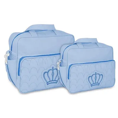 Kit Bolsa + Frasqueira Texturizada Bordado Coroa 15413