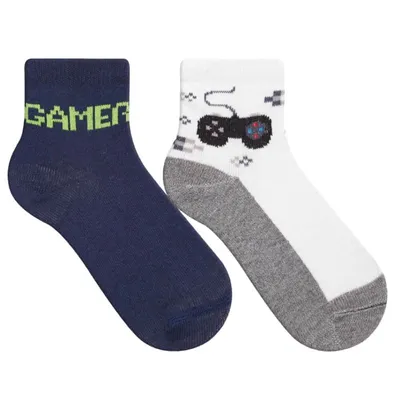 Kit Meia Bebê Duck Estampada - 02 Pares