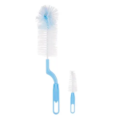 Escova Para Mamadeira E Bico Pais E Filhos 02 Unidades Azul