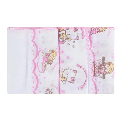 Kit Fralda Estampada Com 03 Peças 919