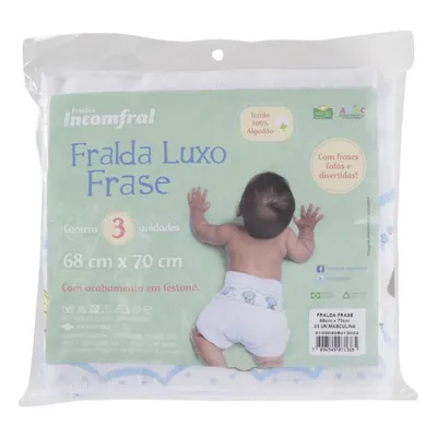 Kit Fralda Estampada Com 03 Peças 919