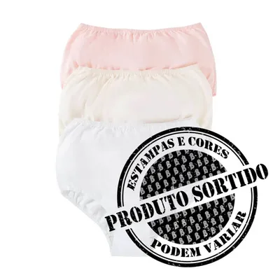 Kit Calcinha Kellynha Plus Size Lisa Algodão - 3 Peças Kit Calcinha Kellynha Plus Size Lisa Algodão - 3 Peças