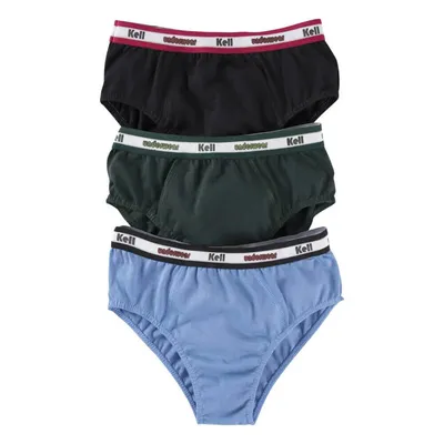 Kit Cueca 03 Peças Com Elástico Estampado Sortido 3704 Kit Cueca 03 Peças Com Elástico Estampado Sortido 3704