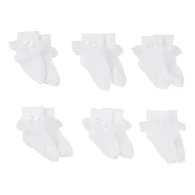 Kit Meia Soquete Zulekinha Lisa Renda Com 06 Pares