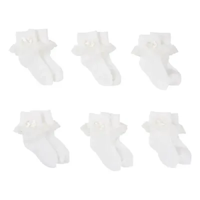 Kit Meia Soquete Zulekinha Lisa Renda Com 06 Pares