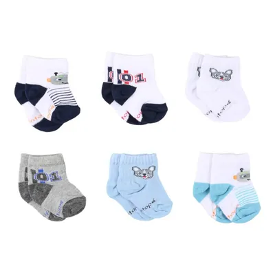 Kit Meia Récem-Nascido Com Cores Estampas Sortidas 06 Peças 20925