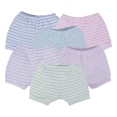 Kit Short Top Chot Canelado Listrado Com 06 Unidades Sortido
