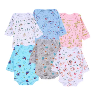 Kit Body Top Chot Infantil Canelado Estampado - 06 Peças Kit Body Top Chot Infantil Canelado Estampado - 06 Peças