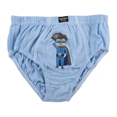 Kit Cueca Tampinha 03 Peças Em Algodão Estampa Sortida Kit Cueca Tampinha 03 Peças Em Algodão Estampa Sortida