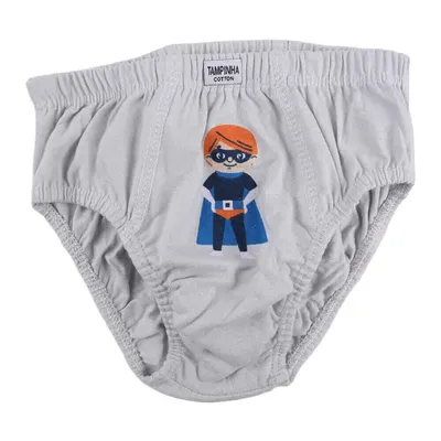 Kit Cueca Tampinha 03 Peças Em Algodão Estampa Sortida Kit Cueca Tampinha 03 Peças Em Algodão Estampa Sortida