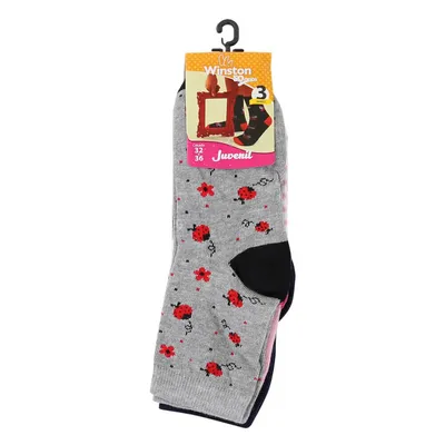 Kit Meia Winston Com 03 Pares Em Estampa Sortida Juvenil Kit Meia Winston Com 03 Pares Em Estampa Sortida Juvenil