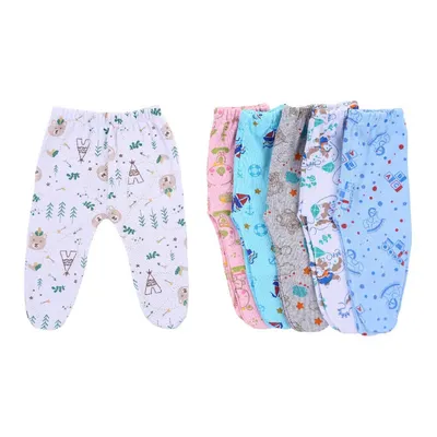 Kit Mijão Prematuro Top Chot 06 Unidades Em Malha Canelada Com Pé Sortido