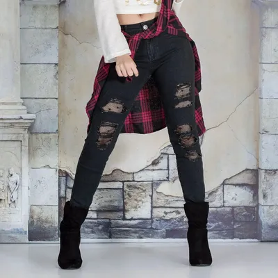 Calça Sarja Detalhe Destroyed 11030