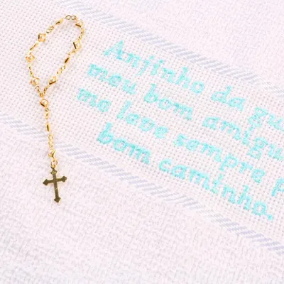 Toalha De Boca Bordado Anjinho Da Guarda 17186