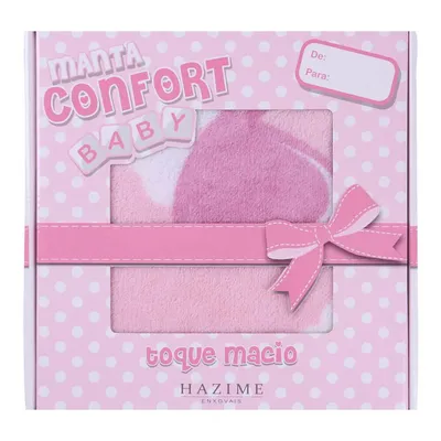 Manta Hazime Confort Baby Com Estampa Sortida Para Menina Manta Hazime Confort Baby Com Estampa Sortida Para Menina