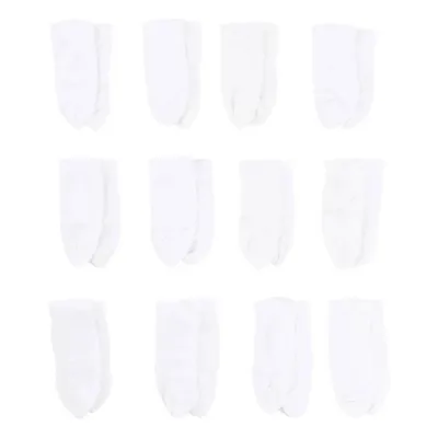 Kit Meia Bebê Pynduka Com 12 Pares Sem Estampa Branco