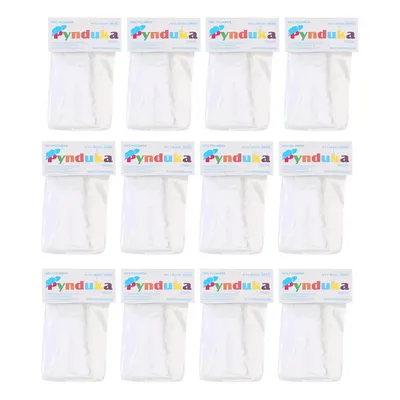 Kit Meia Bebê Pynduka Com 12 Pares Sem Estampa Branco