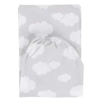 Lençol Com Elástico Padrão Americano Coleção Alvinha Nuvem 18756 Lençol Com Elástico Padrão Americano Coleção Alvinha Nuvem 18756