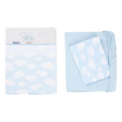 Jogo De Lençol Para Berço Americano Com 03 Peças Alvinha Estampa Nuvens Menino 18859 Jogo De Lençol Para Berço Americano Com 03 Peças Alvinha Estampa Nuvens Menino 18859