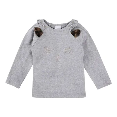 Blusa Infantil Color Mini Manga Longa Strass E Orelhinhas Blusa Infantil Color Mini Manga Longa Strass E Orelhinhas