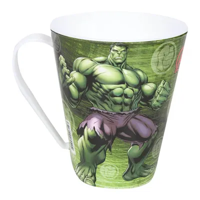Caneca Avergers Branca Estampa Hulk 360 ml Caneca Avergers Branca Estampa Hulk 360 ml
