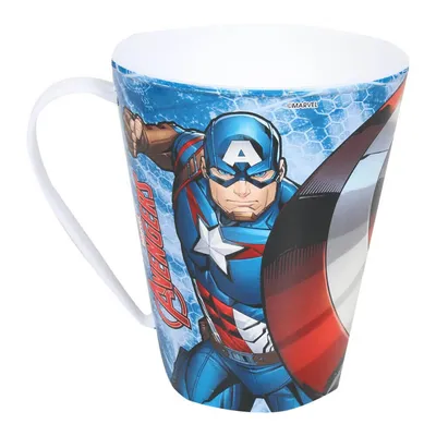 Caneca Avergers Branca Estampa Capitão América 360 ml Caneca Avergers Branca Estampa Capitão América 360 ml