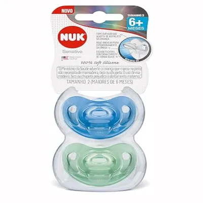 Chupetas Em Silicone Nuk Sensitive Soft Boy S2 02 Unidades Chupetas Em Silicone Nuk Sensitive Soft Boy S2 02 Unidades