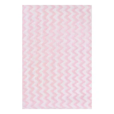Lençol Papi Baby Soft Berço Americano Chevron Rosa Estampado Lençol Papi Baby Soft Berço Americano Chevron Rosa Estampado