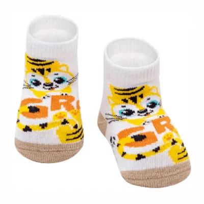 Meia Puket Bebê Soquete com Estampa Divertida