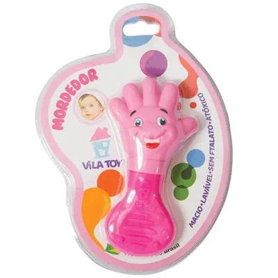 Mordedor Vila Toy Mãozinha Rosa Mordedor Vila Toy Mãozinha Rosa