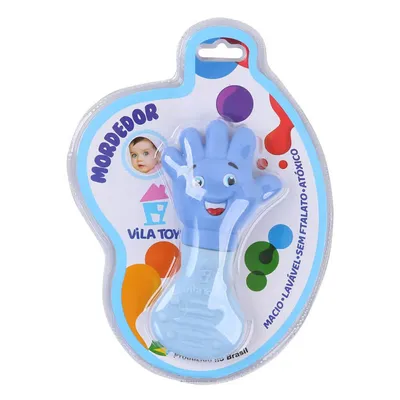 Mordedor Vila Toy Mãozinha Azul Mordedor Vila Toy Mãozinha Azul