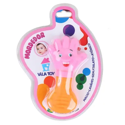 Mordedor Vila Toy Mãozinha Rosa E Laranja Mordedor Vila Toy Mãozinha Rosa E Laranja