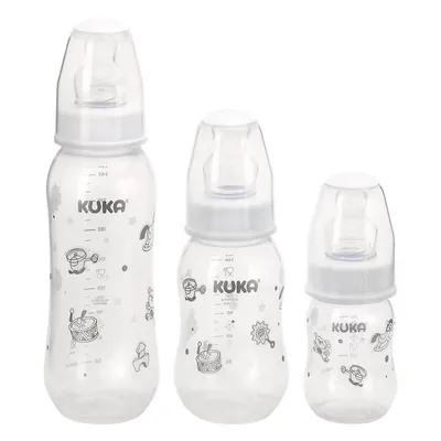 Kit Mamadeira Kuka Natural Color Ortodôntico Com 03 peças Branco Kit Mamadeira Kuka Natural Color Ortodôntico Com 03 peças Branco