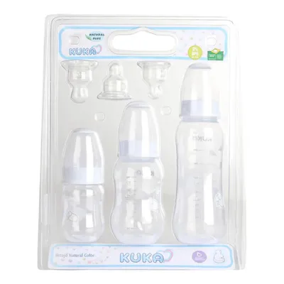 Kit Mamadeira Kuka Natural Color Ortodôntico Com 03 peças Branco Kit Mamadeira Kuka Natural Color Ortodôntico Com 03 peças Branco