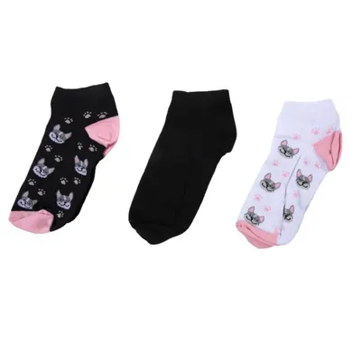 Kit Meia Winston Fun Socs Feminino Com 03 Peças Kit Meia Winston Fun Socs Feminino Com 03 Peças
