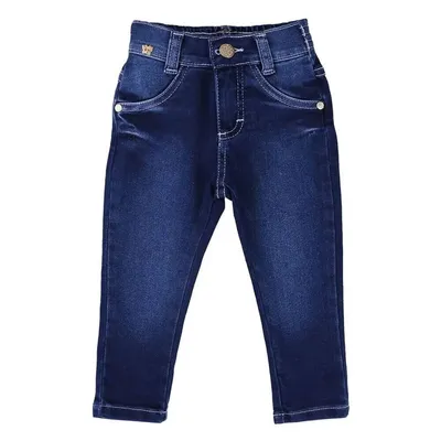 Calça jeans Baby Gijo Fast Pin Com Elástico No Cós Menina