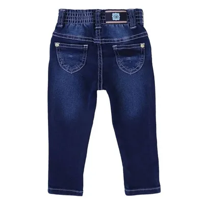 Calça jeans Baby Gijo Fast Pin Com Elástico No Cós Menina